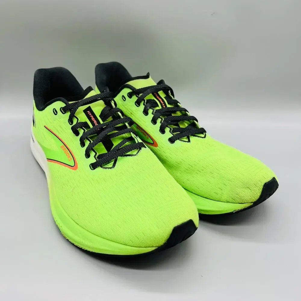 Brooks Shoes Mens 12 Green Mesh Hyperion Road Running Athletic Sneakers Comfort
